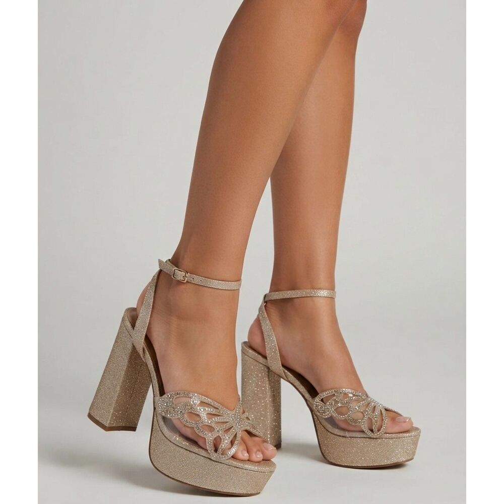 Copper Key Women’s Gold Heels Size 9M New With Tags (NWT)